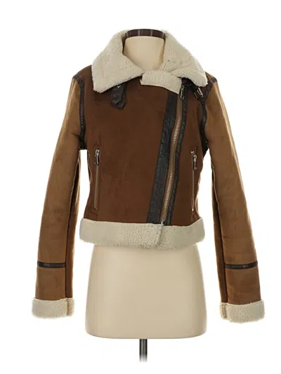 Pre-owned Zara Jacket In Brown