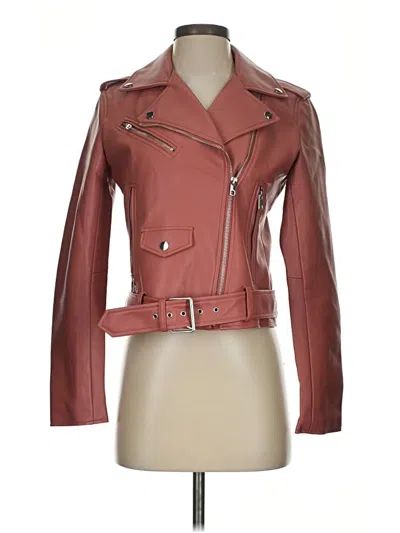 Pre-owned Zara Jacket In Burgundy