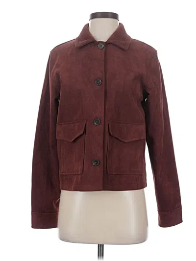 Pre-owned Zara Jacket In Burgundy