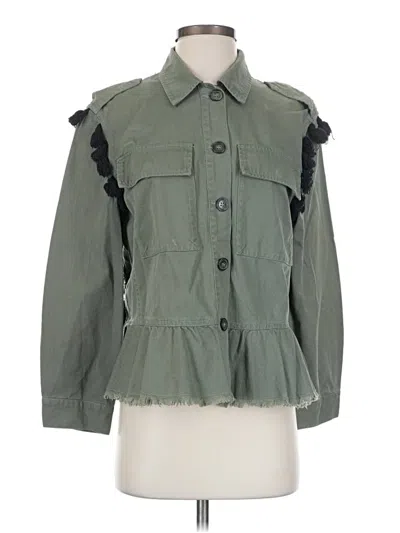 Pre-owned Zara Jacket In Green