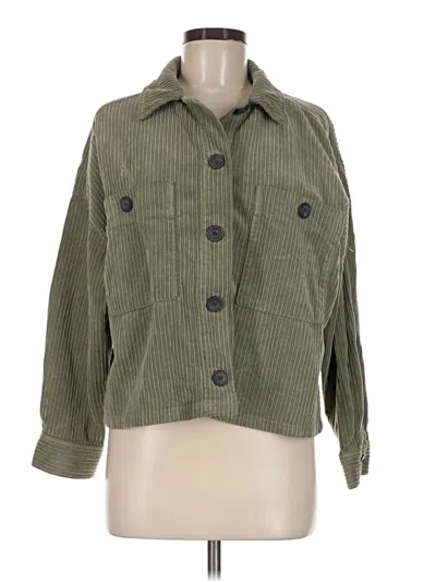Pre-owned Zara Jacket In Green