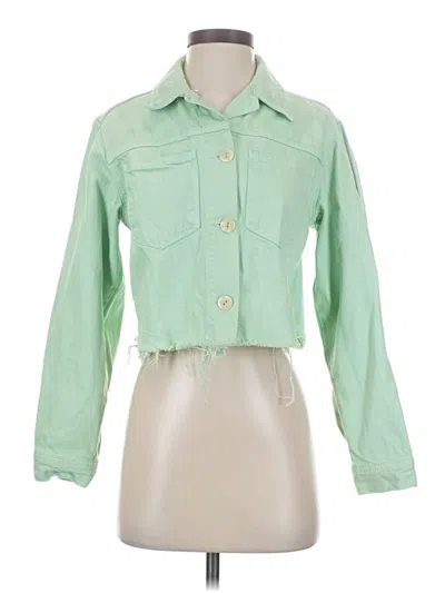 Pre-owned Zara Jacket In Green