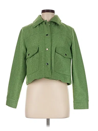 Pre-owned Zara Jacket In Green