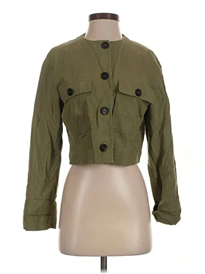Pre-owned Zara Jacket In Green