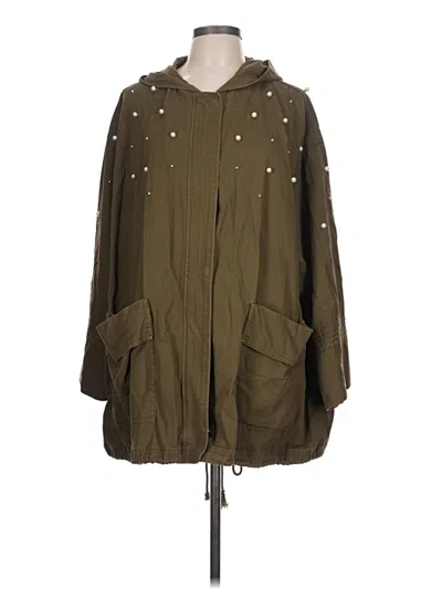 Pre-owned Zara Jacket In Green