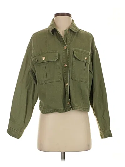 Pre-owned Zara Jacket In Green