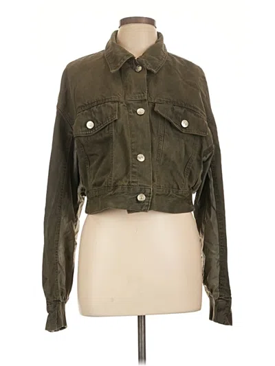 Pre-owned Zara Jacket In Green