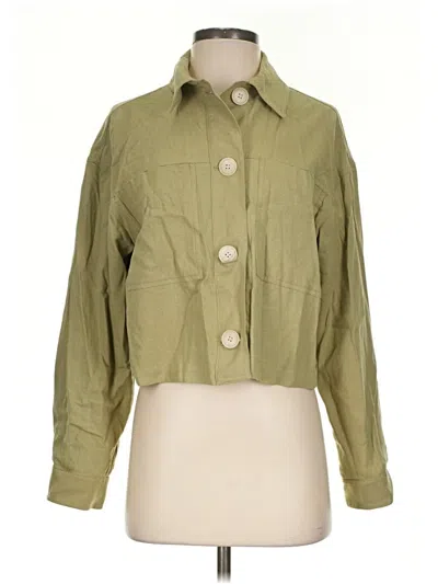 Pre-owned Zara Jacket In Green