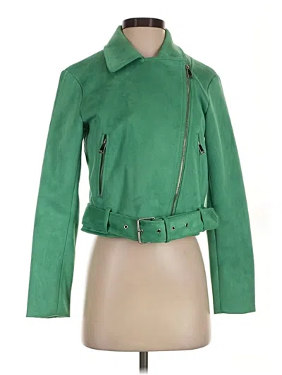 Pre-owned Zara Jacket In Green