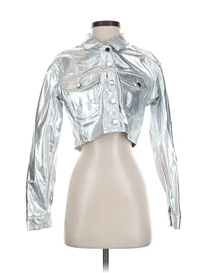 Pre-owned Zara Jacket In Silver