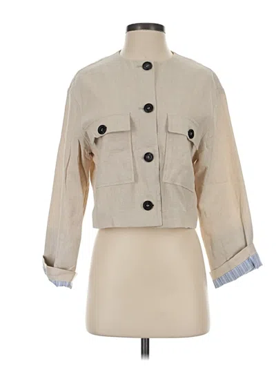 Pre-owned Zara Jacket In Tan
