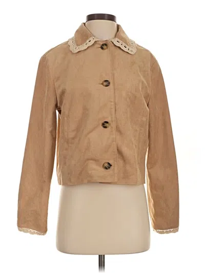 Pre-owned Zara Jacket In Tan
