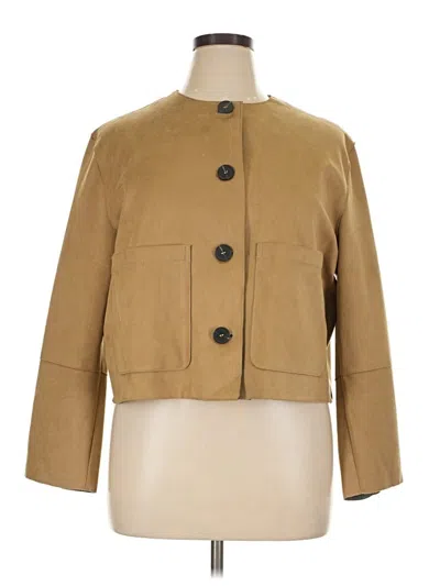 Pre-owned Zara Jacket In Tan
