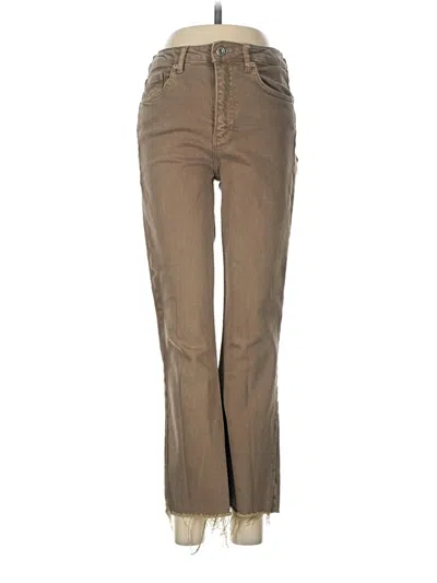 Pre-owned Zara Jeans In Brown