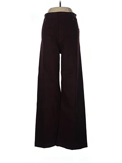 Pre-owned Zara Jeans In Burgundy