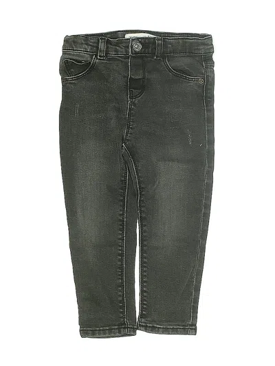 Pre-owned Zara Kids' Jeans In Green