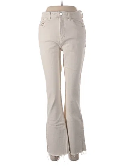 Pre-owned Zara Jeans In Ivory
