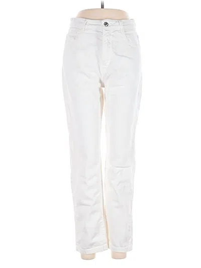 Pre-owned Zara Jeans In Ivory