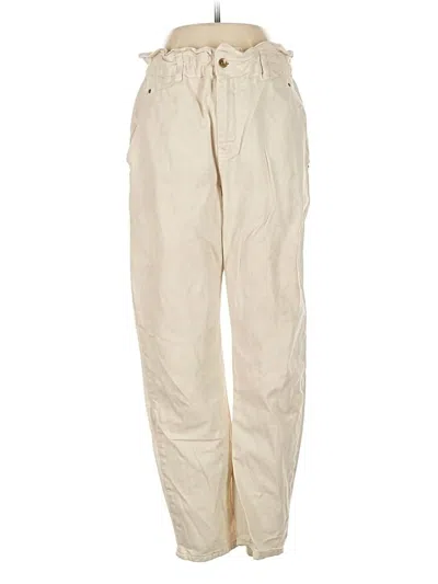 Pre-owned Zara Jeans In Ivory