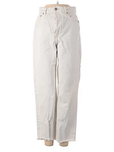 Pre-owned Zara Jeans In Ivory