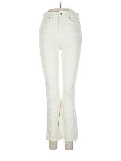 Pre-owned Zara Jeans In Ivory
