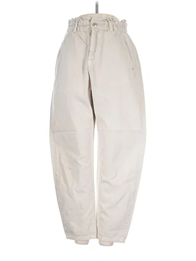 Pre-owned Zara Jeans In Ivory