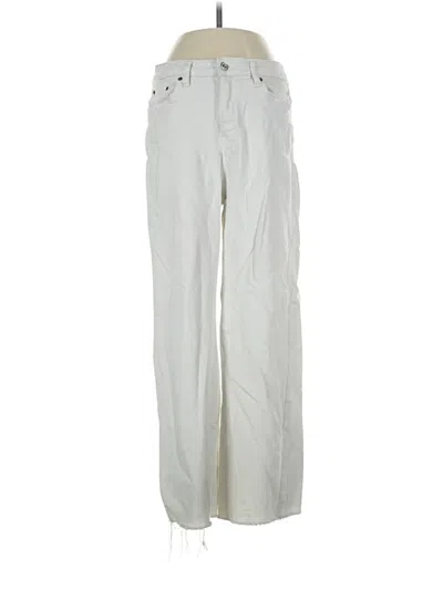 Pre-owned Zara Jeans In Ivory