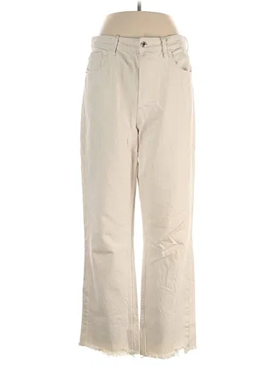 Pre-owned Zara Jeans In Ivory