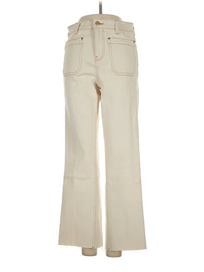 Pre-owned Zara Jeans In Ivory