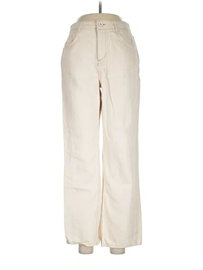 Pre-owned Zara Jeans In Ivory