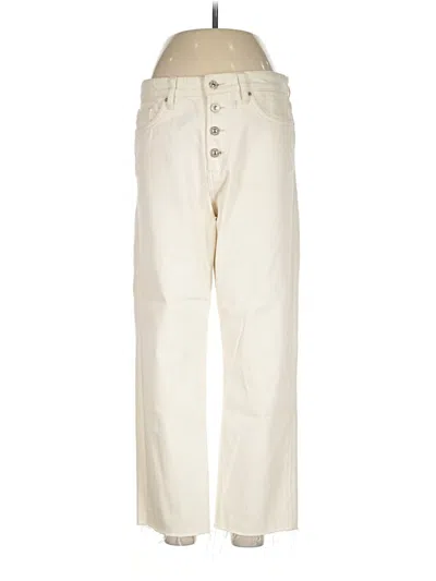 Pre-owned Zara Jeans In Ivory