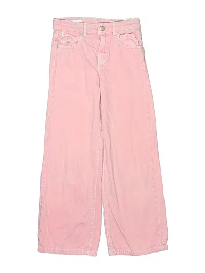 Pre-owned Zara Kids' Jeans In Pink