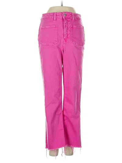 Pre-owned Zara Jeans In Pink