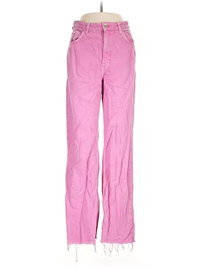 Pre-owned Zara Jeans In Pink