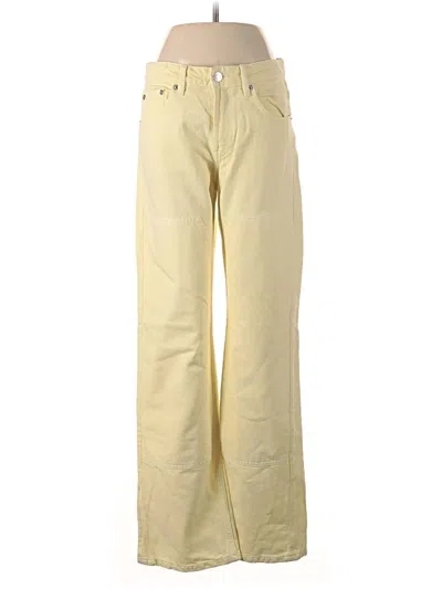 Pre-owned Zara Jeans In Yellow