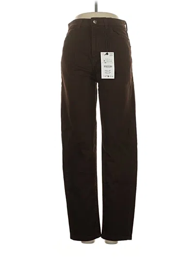 Pre-owned Zara Jeggings In Brown