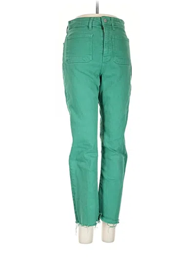 Pre-owned Zara Jeggings In Green