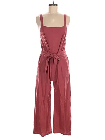 Pre-owned Zara Jumpsuit In Burgundy