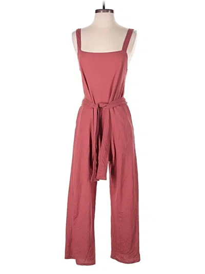 Pre-owned Zara Jumpsuit In Burgundy