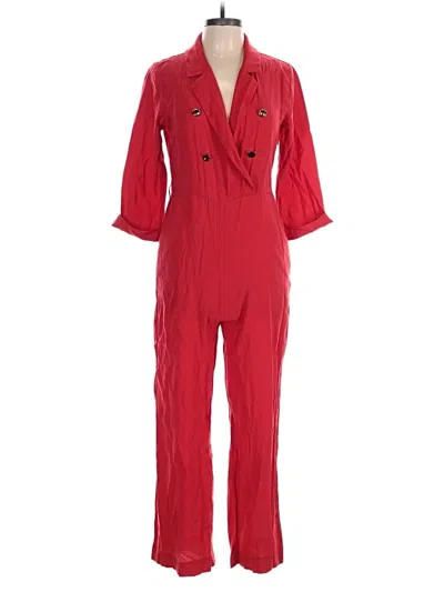Pre-owned Zara Jumpsuit In Red