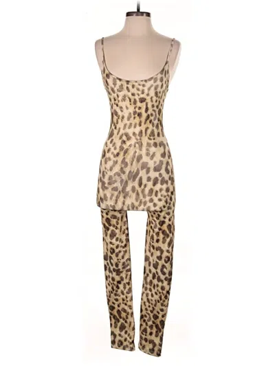 Pre-owned Zara Jumpsuit In Tan