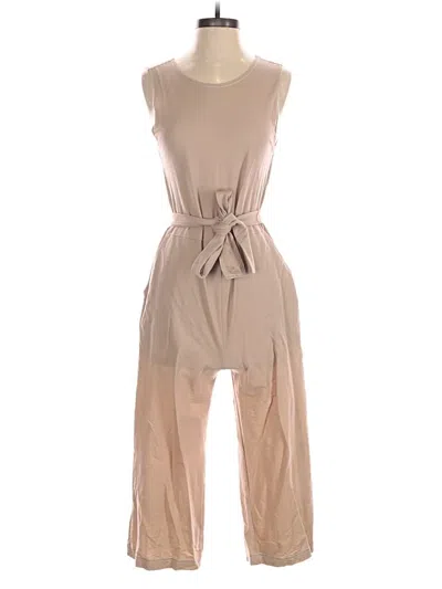 Pre-owned Zara Jumpsuit In Tan