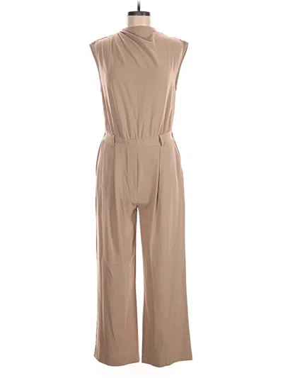 Pre-owned Zara Jumpsuit In Tan