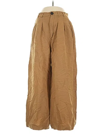 Pre-owned Zara Khaki Pant In Brown