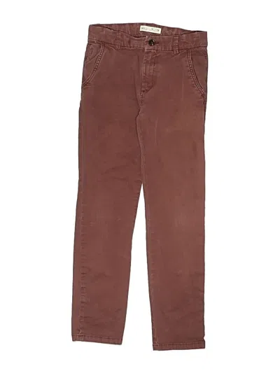 Pre-owned Zara Kids' Khaki Pant In Burgundy