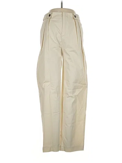 Pre-owned Zara Khaki Pant In Ivory