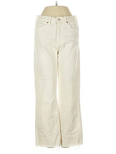 Pre-owned Zara Khaki Pant In White
