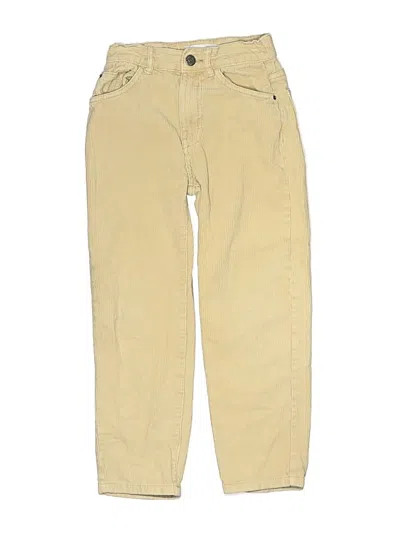 Pre-owned Zara Kids' Khaki Pant In Yellow