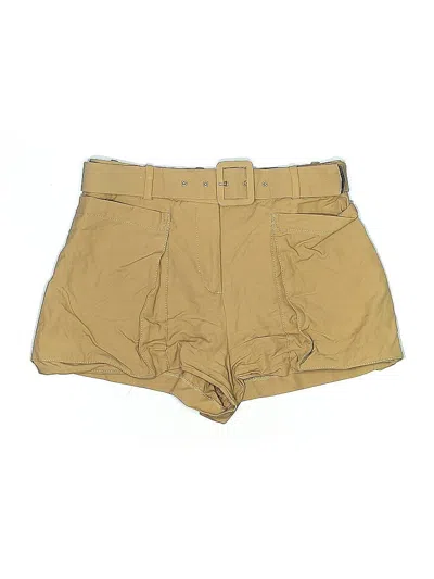 Pre-owned Zara Khaki Shorts In Brown