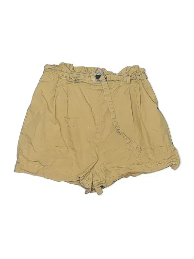 Pre-owned Zara Khaki Shorts In Brown